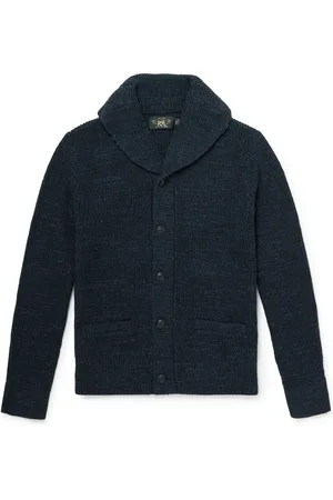 Ralph Lauren Shawl-Collar Ribbed Cotton Cardigan