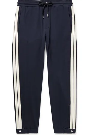 Moncler Tapered Striped Cotton-Jersey Sweatpants