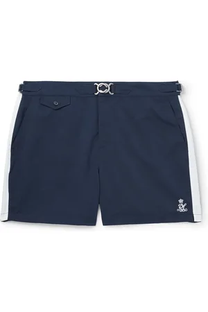 Ralph Lauren Straight-Leg Mid-Length Striped Swim Shorts