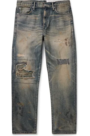 NEIGHBORHOOD Savage Slim-Fit Straight-Leg Distressed Selvedge Jeans