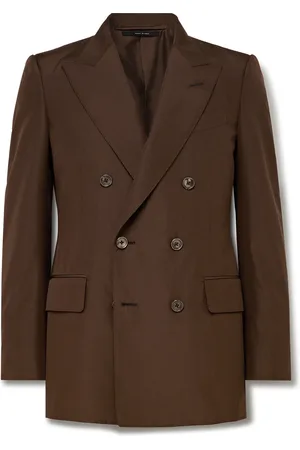 Tom Ford Dyllan Double-Breasted Silk Suit Jacket