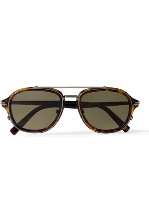 Dior DiorBlacksuit A4U Aviator-Style Acetate and Silver-Tone Sunglasses