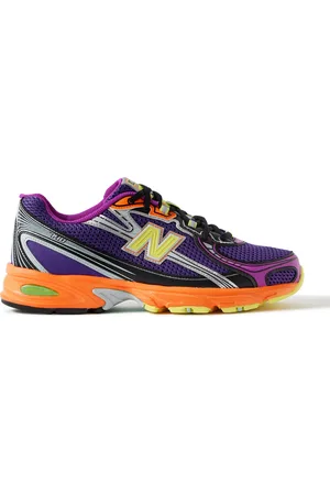 New Balance 740 Leather-Trimmed Mesh Sneakers