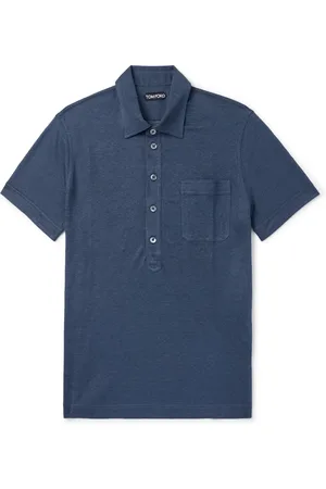 Tom Ford Slim-Fit Silk and Linen-Blend Polo Shirt