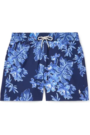 Ralph Lauren Traveler Straight-Leg Mid-Length Floral-Print Seersucker Swim Shorts