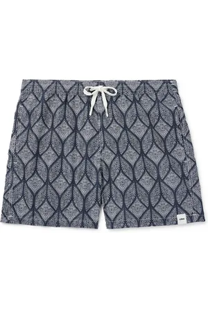 ALTEA Straight-Leg Mid-Length Printed Swim Shorts