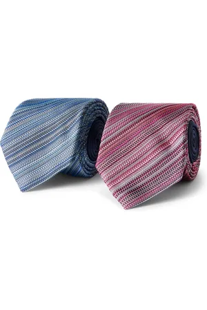 Missoni Set of Two 7cm Striped Silk-Jacquard Ties