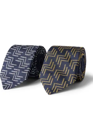 Missoni Set of Two 7cm Logo-Embroidered Silk-Jacquard Ties