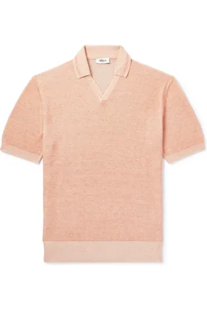 ALTEA Slim-Fit Ribbed Linen and Cotton-Blend Polo Shirt
