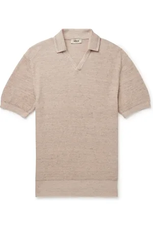 ALTEA Slim-Fit Ribbed Linen and Cotton-Blend Polo Shirt