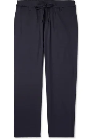 Kaptain Sunshine Traveller Easy Cotton and Silk-Blend Drawstring Trousers