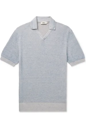 ALTEA Slim-Fit Ribbed Linen and Cotton-Blend Polo Shirt