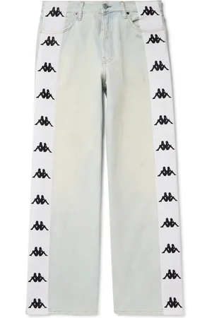 Acne Studios Kappa Straight-Leg Webbing-Trimmed Jeans