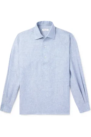 Loro Piana André Linen Half-Placket Shirt