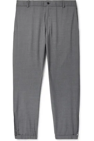 Moncler Tapered Logo-Appliquéd Wool Trousers