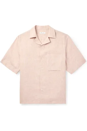 Loro Piana Federico Camp-Collar Linen Shirt