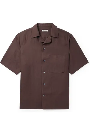 Loro Piana Federico Camp-Collar Linen Shirt