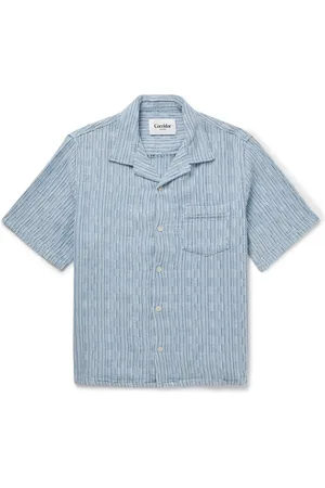 Corridor Camp-Collar Textured-Cotton Shirt