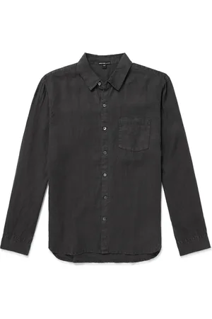 James Perse Garment-Dyed Linen Shirt