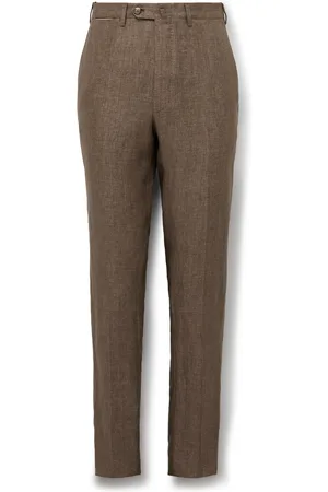 DE PETRILLO Slim-Fit Linen Suit Trousers