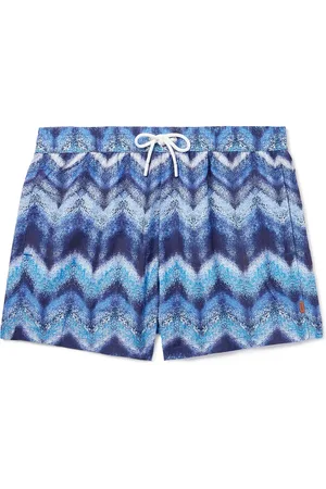 Missoni Straight-Leg Mid-Length Striped Swim Shorts