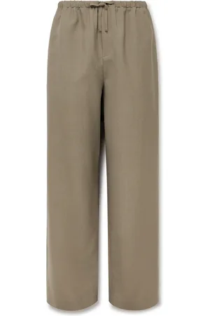 The Row Donatello Straight-Leg Wool and Mohair-Blend Drawstring Trousers
