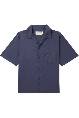 REMI RELIEF Embroidered Cotton and Silk-Blend Twill Shirt