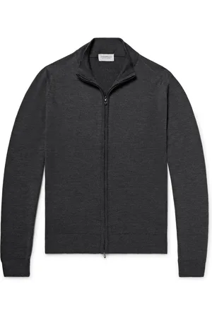 JOHN SMEDLEY Claygate Merino Wool Zip-Up Cardigan