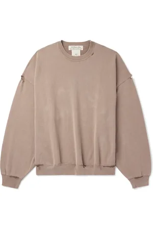 REMI RELIEF Distressed Cotton-Jersey Sweatshirt
