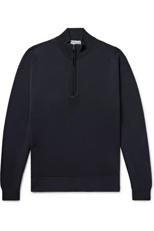 JOHN SMEDLEY Tapton Slim-Fit Merino Wool Half-Zip Sweater
