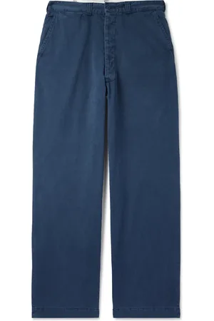 REMI RELIEF Straight-Leg Cropped Cotton-Twill Trousers