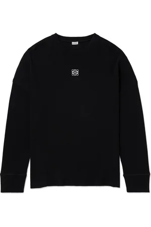 Loewe Oversized Logo-Embroidered Ribbed Cotton T-Shirt