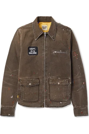 GALLERY DEPT. Billy B Paint-Splattered Distressed Coated-Canvas Jacket