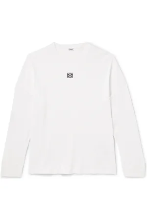 Loewe Oversized Logo-Embroidered Ribbed Cotton T-Shirt