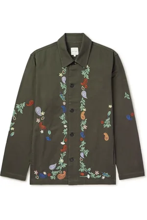 Paul Smith Embroidered Cotton-Twill Overshirt
