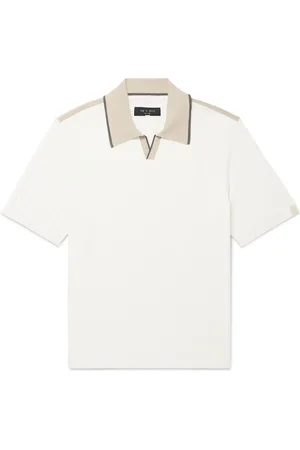 RAG&BONE Sanford Johnny Striped Cotton-Blend Polo Shirt