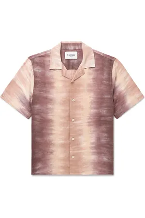 Corridor Cosmic Camp-Collar Tie-Dyed Linen and Cotton-Blend Shirt