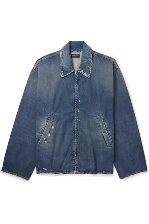 Balenciaga Oversized Distressed Denim Jacket