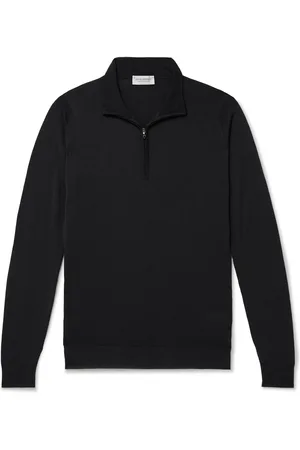 JOHN SMEDLEY Slim-Fit Merino Wool Half-Zip Sweater