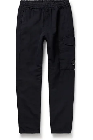 C.P. Company Straight-Leg Logo-Appliquéd Cotton and Linen-Blend Cargo Trousers
