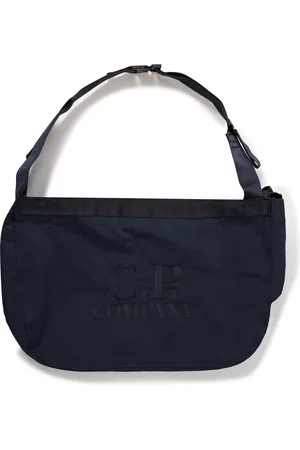 C.P. Company Logo-Embroidered Garment-Dyed Plain Paper Touch Messenger Bag