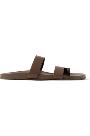 The Row Hugh Full-Grain Leather Sandals