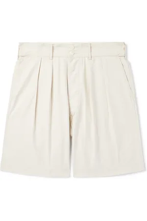 Ralph Lauren Hawkes Straight-Leg Pleated Cotton-Twill Shorts