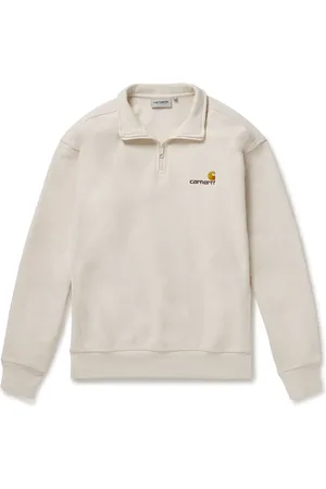 Carhartt American Script Cotton-Blend Jersey Half-Zip Sweatshirt