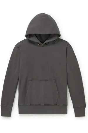 Les Tien Garment-Dyed Fleece-Back Cotton-Jersey Hoodie