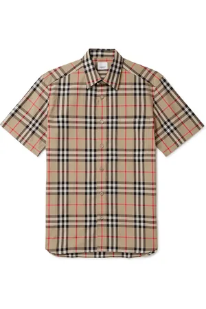 Burberry Checked Cotton-Poplin Shirt
