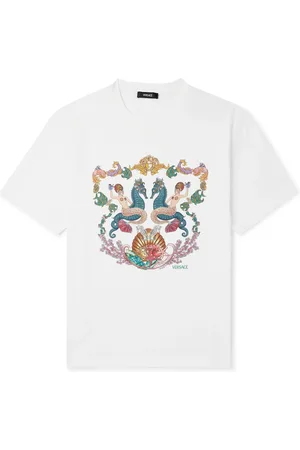 VERSACE Logo-Print Cotton-Jersey T-Shirt