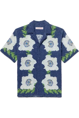 Orlebar Brown Maitan Camp-Collar Embroidered Cotton Shirt