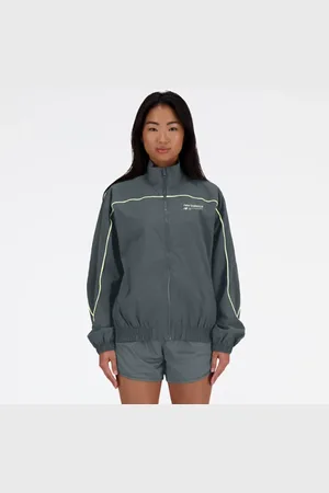 New Balance Mulheres Linear Heritage Woven Jacket em , Polywoven