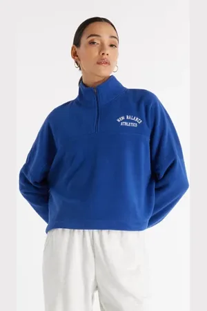 New Balance Mulheres Graphic Polar Fleece Half Zip em , Cotton Fleece, Tamanho L